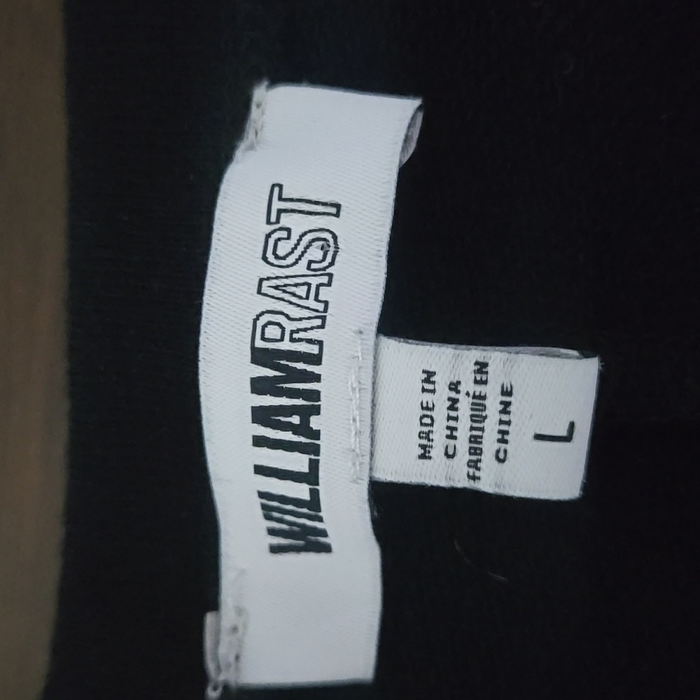 WILLIAM RAST Festival Guitar Graphic Peplum Top Black 1/2 Sleeves Sz Large - Picture 10 of 12